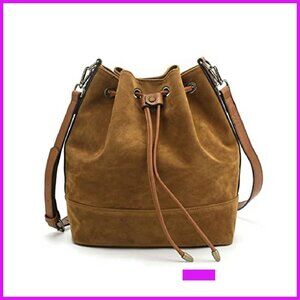 Vegan Leather Bucket Bag Drawstring Crossbody Tote Hobo Handbag Chic